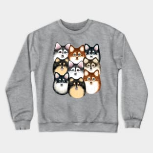 Cute Pomsky Dogs Crewneck Sweatshirt